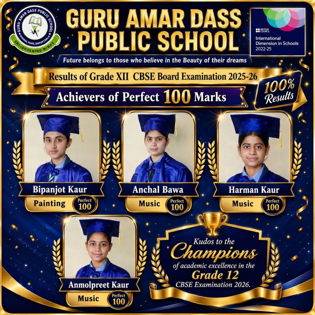 Class XII CBSE Results 2025–26 — Perfect 100 marks in Painting and Music