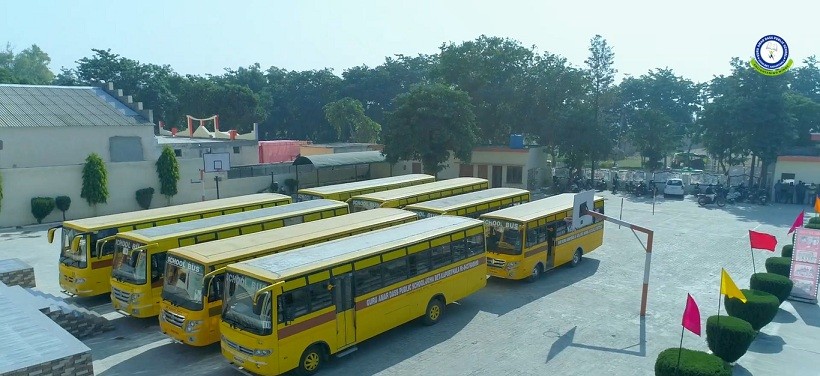 The school transport yard